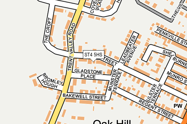 ST4 5HS map - OS OpenMap – Local (Ordnance Survey)