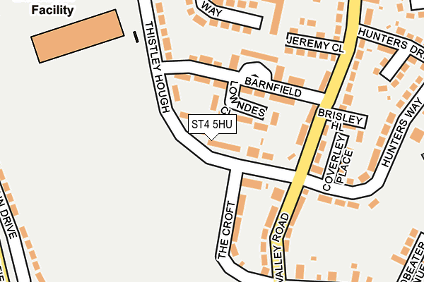 ST4 5HU map - OS OpenMap – Local (Ordnance Survey)