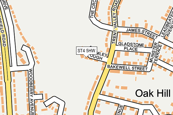 ST4 5HW map - OS OpenMap – Local (Ordnance Survey)