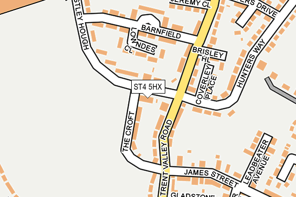 ST4 5HX map - OS OpenMap – Local (Ordnance Survey)