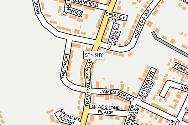 ST4 5HY map - OS OpenMap – Local (Ordnance Survey)