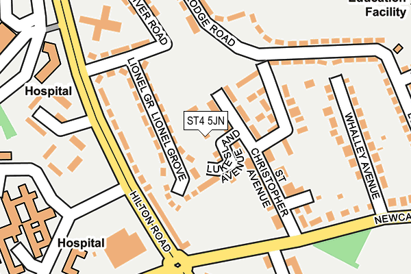 ST4 5JN map - OS OpenMap – Local (Ordnance Survey)
