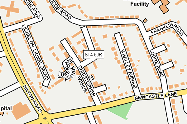 ST4 5JR map - OS OpenMap – Local (Ordnance Survey)