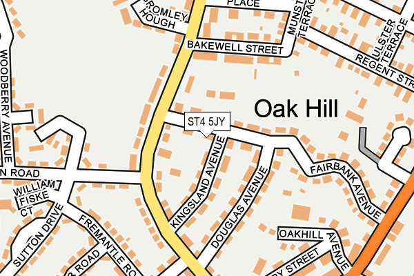 ST4 5JY map - OS OpenMap – Local (Ordnance Survey)