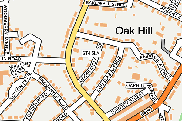 ST4 5LA map - OS OpenMap – Local (Ordnance Survey)