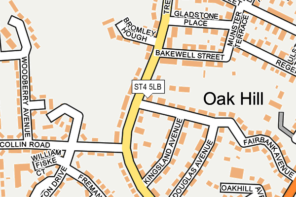 ST4 5LB map - OS OpenMap – Local (Ordnance Survey)