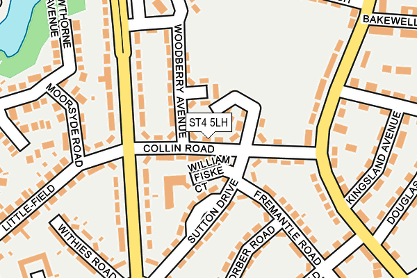 ST4 5LH map - OS OpenMap – Local (Ordnance Survey)