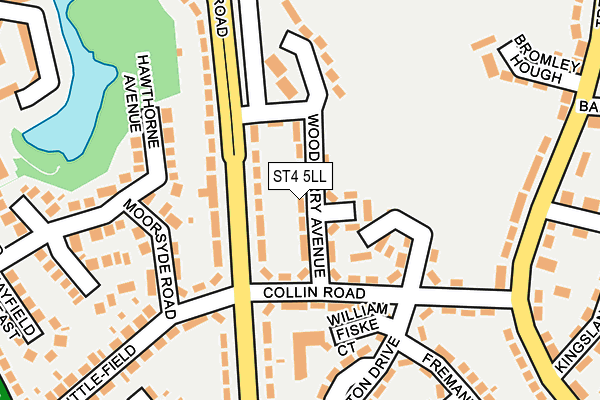 ST4 5LL map - OS OpenMap – Local (Ordnance Survey)