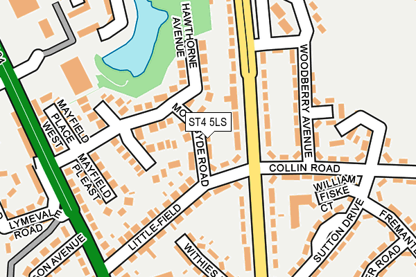 ST4 5LS map - OS OpenMap – Local (Ordnance Survey)