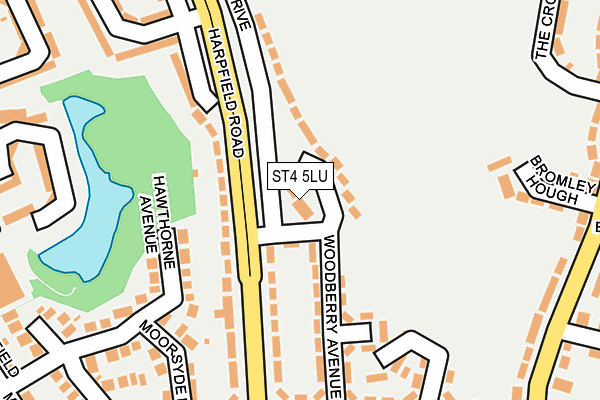 ST4 5LU map - OS OpenMap – Local (Ordnance Survey)