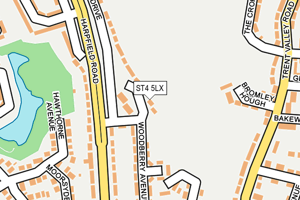 ST4 5LX map - OS OpenMap – Local (Ordnance Survey)