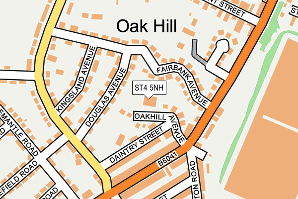 ST4 5NH map - OS OpenMap – Local (Ordnance Survey)