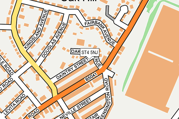 ST4 5NJ map - OS OpenMap – Local (Ordnance Survey)
