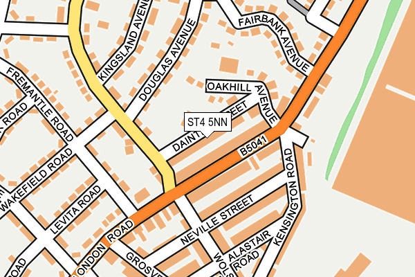 ST4 5NN map - OS OpenMap – Local (Ordnance Survey)