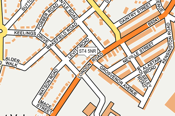 ST4 5NR map - OS OpenMap – Local (Ordnance Survey)