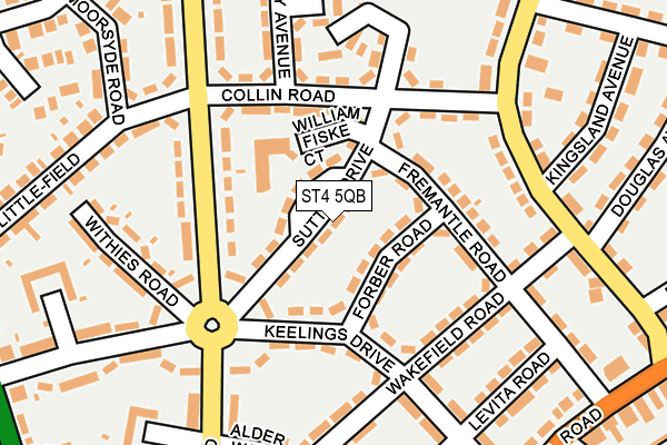 ST4 5QB map - OS OpenMap – Local (Ordnance Survey)