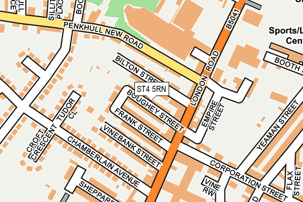 ST4 5RN map - OS OpenMap – Local (Ordnance Survey)