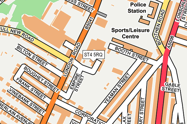 ST4 5RQ map - OS OpenMap – Local (Ordnance Survey)