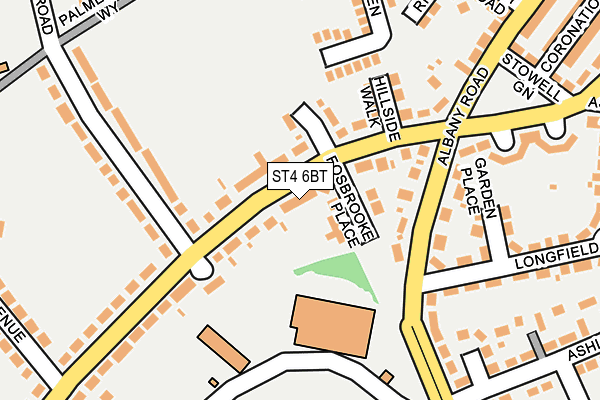 ST4 6BT map - OS OpenMap – Local (Ordnance Survey)