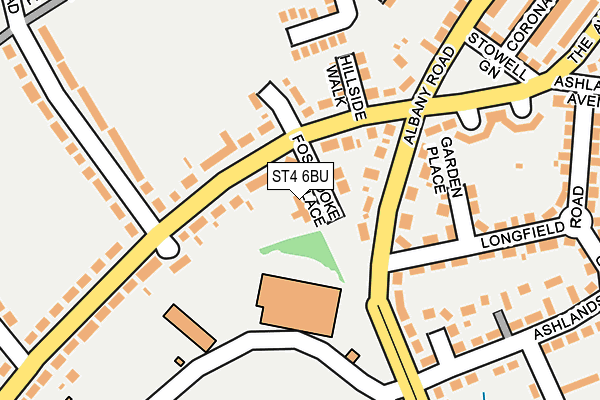 ST4 6BU map - OS OpenMap – Local (Ordnance Survey)