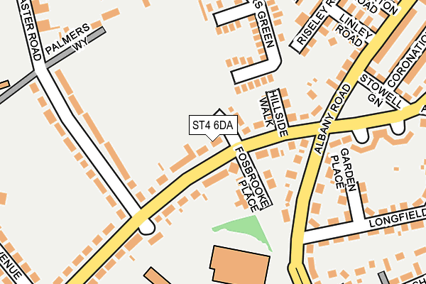 ST4 6DA map - OS OpenMap – Local (Ordnance Survey)