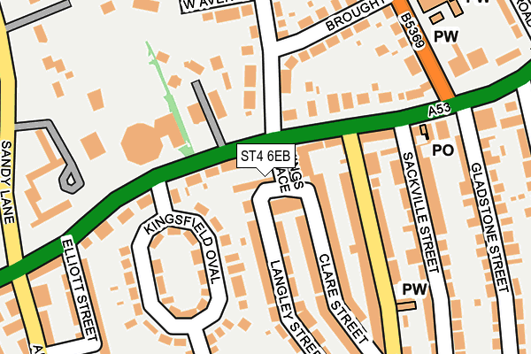 ST4 6EB map - OS OpenMap – Local (Ordnance Survey)