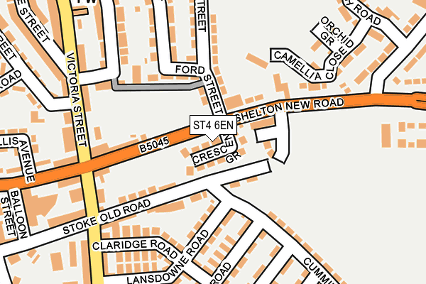 ST4 6EN map - OS OpenMap – Local (Ordnance Survey)