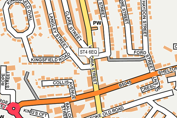 ST4 6EQ map - OS OpenMap – Local (Ordnance Survey)