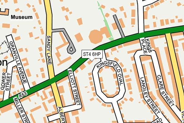 ST4 6HP map - OS OpenMap – Local (Ordnance Survey)