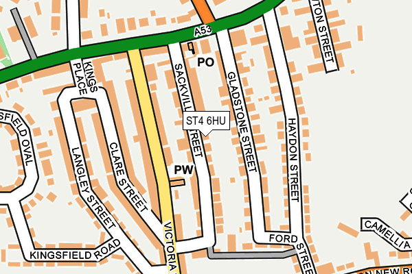 ST4 6HU map - OS OpenMap – Local (Ordnance Survey)