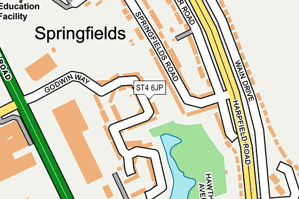 ST4 6JP map - OS OpenMap – Local (Ordnance Survey)