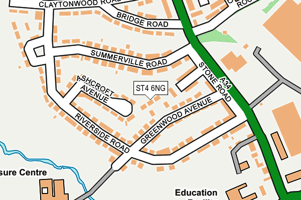 ST4 6NG map - OS OpenMap – Local (Ordnance Survey)