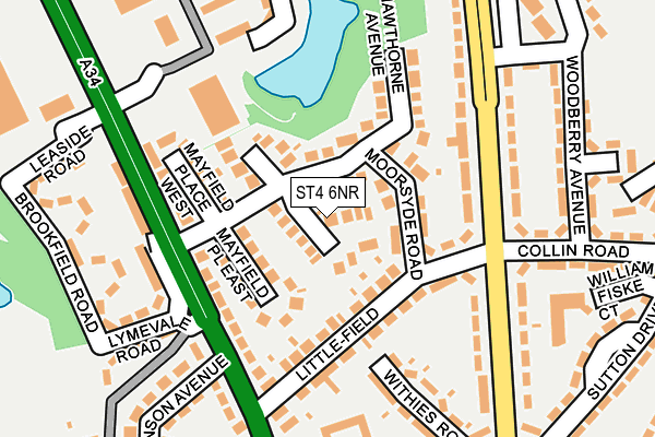 ST4 6NR map - OS OpenMap – Local (Ordnance Survey)