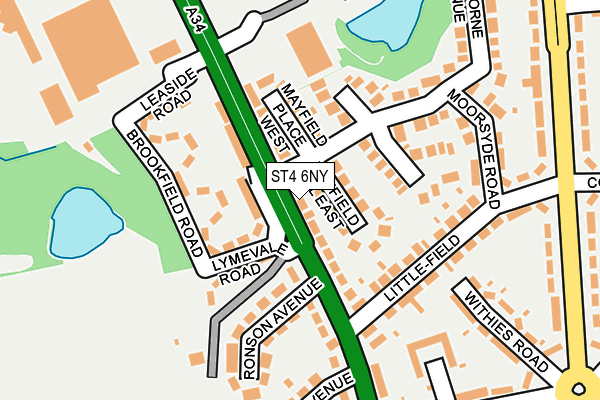 ST4 6NY map - OS OpenMap – Local (Ordnance Survey)