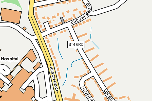 ST4 6RD map - OS OpenMap – Local (Ordnance Survey)