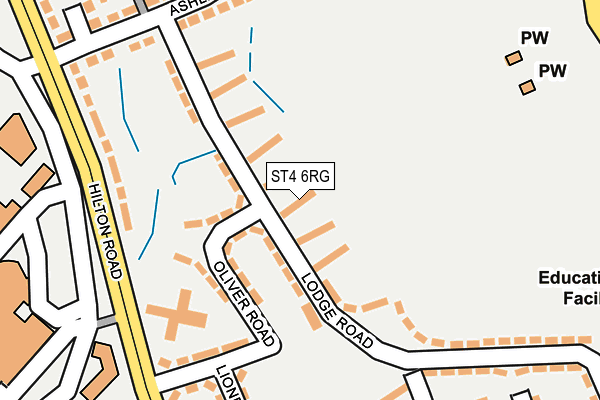 ST4 6RG map - OS OpenMap – Local (Ordnance Survey)