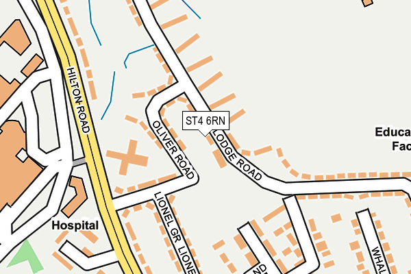 ST4 6RN map - OS OpenMap – Local (Ordnance Survey)