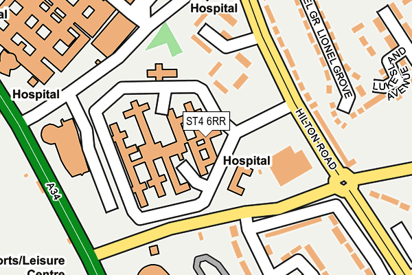 ST4 6RR map - OS OpenMap – Local (Ordnance Survey)