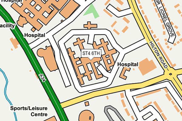 ST4 6TH map - OS OpenMap – Local (Ordnance Survey)