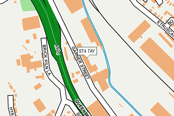 ST4 7AY map - OS OpenMap – Local (Ordnance Survey)