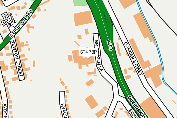 ST4 7BP map - OS OpenMap – Local (Ordnance Survey)
