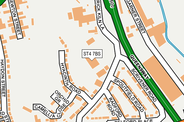 ST4 7BS map - OS OpenMap – Local (Ordnance Survey)