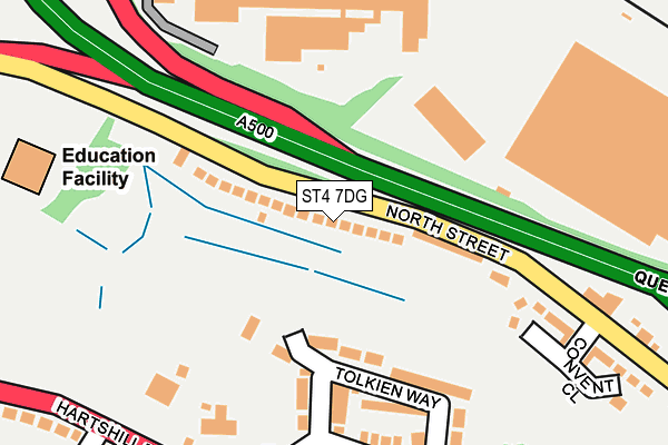 ST4 7DG map - OS OpenMap – Local (Ordnance Survey)