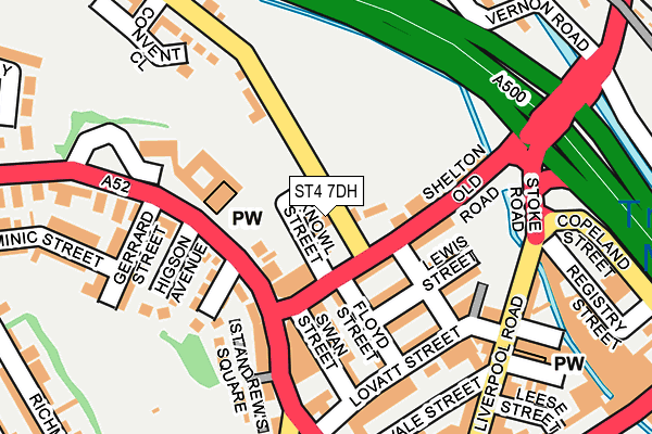 ST4 7DH map - OS OpenMap – Local (Ordnance Survey)