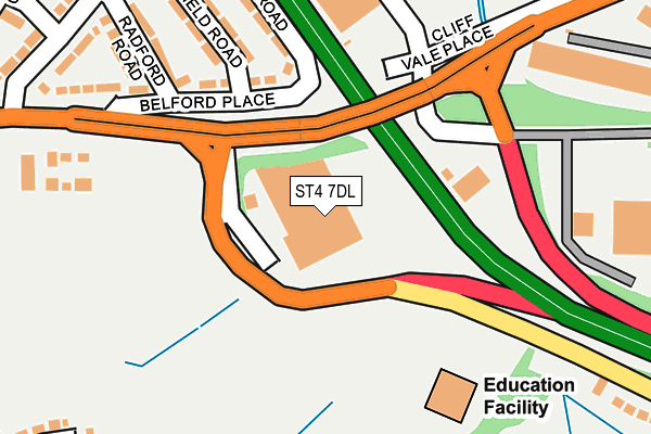 ST4 7DL map - OS OpenMap – Local (Ordnance Survey)