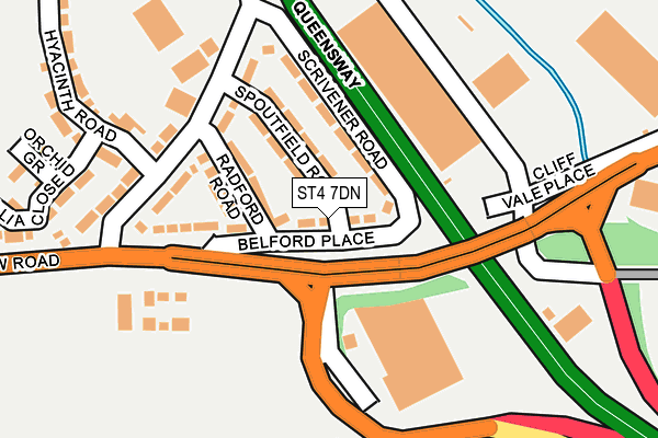 ST4 7DN map - OS OpenMap – Local (Ordnance Survey)