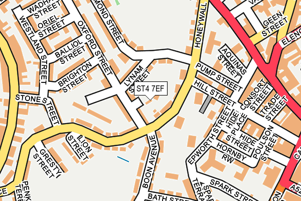 ST4 7EF map - OS OpenMap – Local (Ordnance Survey)