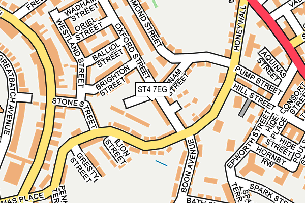 ST4 7EG map - OS OpenMap – Local (Ordnance Survey)