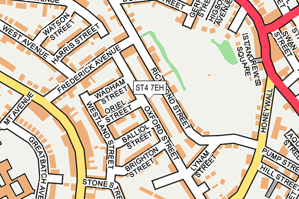 ST4 7EH map - OS OpenMap – Local (Ordnance Survey)