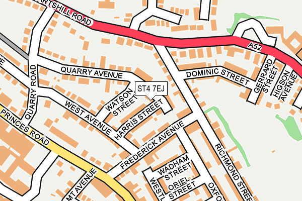 ST4 7EJ map - OS OpenMap – Local (Ordnance Survey)